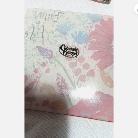 Cracker Barrel LOVE EACH MOMENT SHARE SMILES Glass plates 4 - Picture 3 of 3